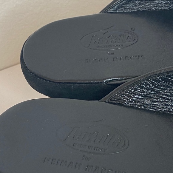 Calzaturificio Farfalla Mens Leather Slipper Black - Picture 7 of 8